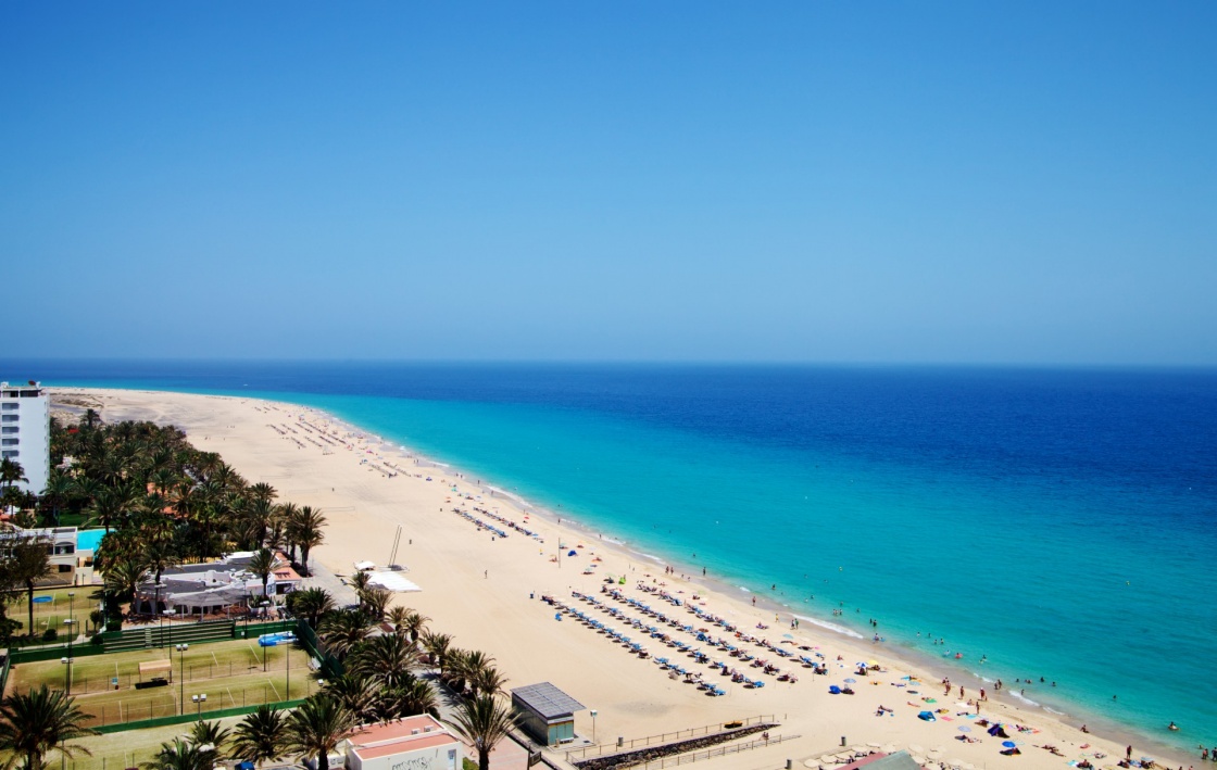 Beach of Morro Jable, Canary Islands, Fuerteventura, Spain